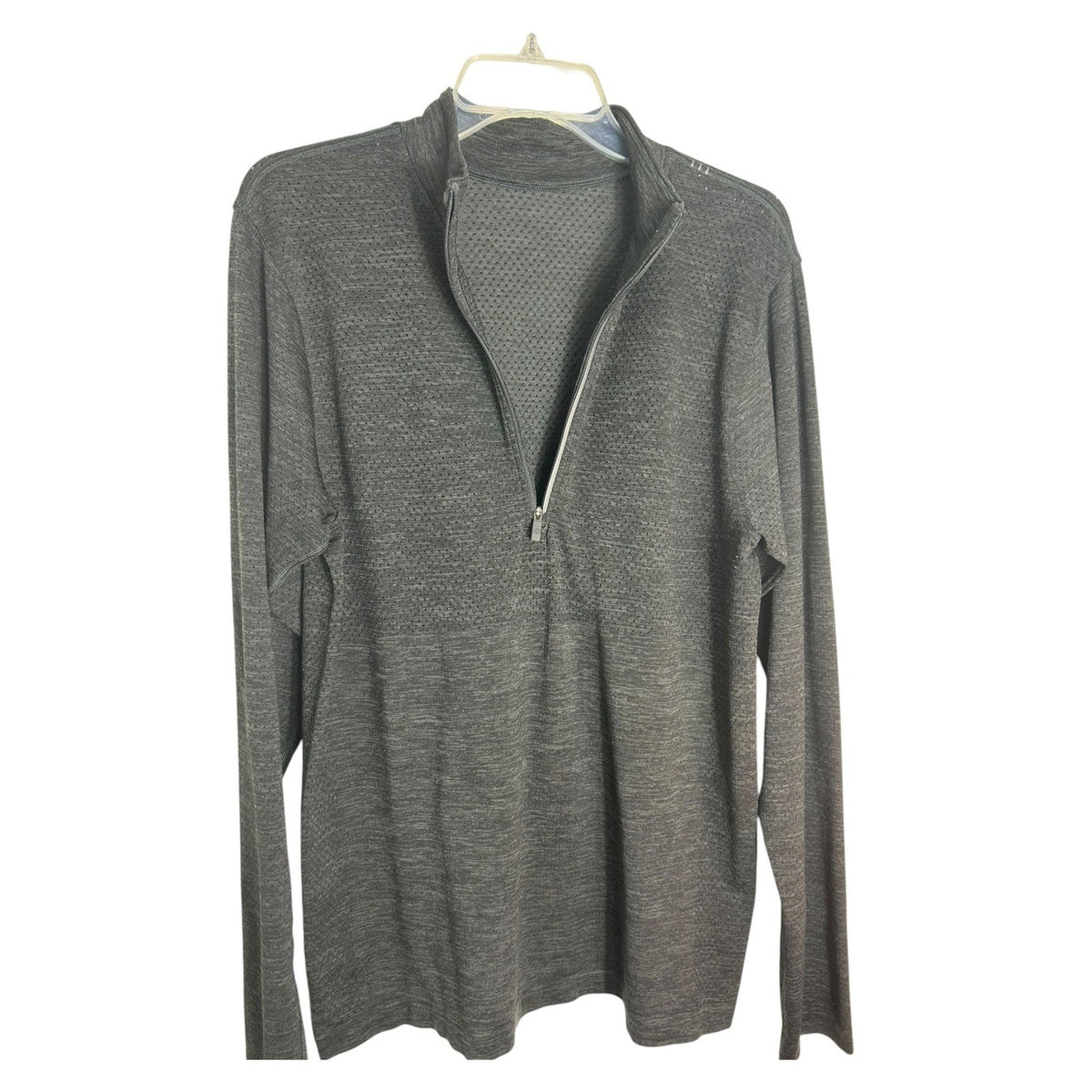 Lululemon Metal Vent Tech Half Zip Pullover Mens Medium Gray Heather Long Sleeve