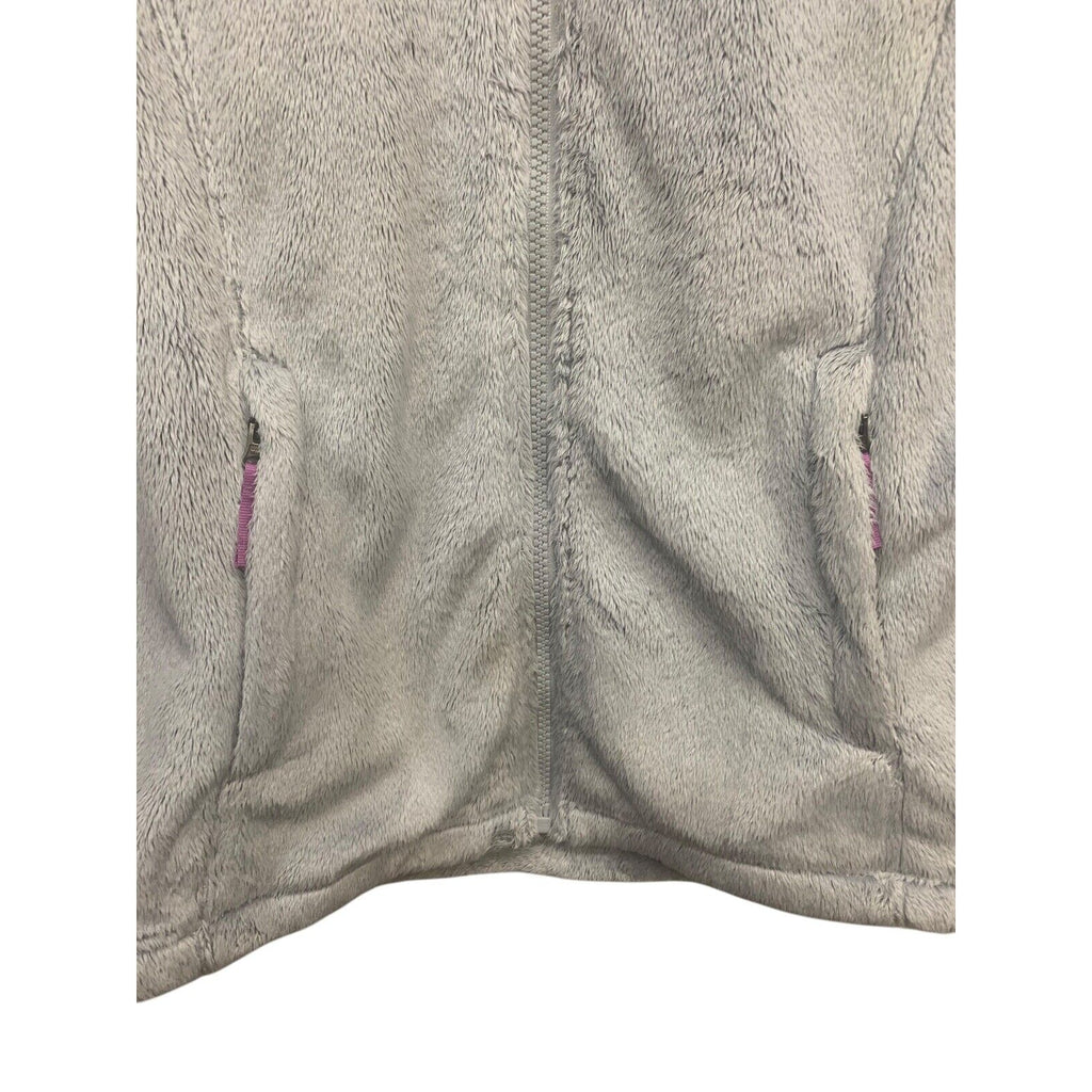 The North Face Jacket Girls Extra Large Gray Full Zip Fleece Pockets Osolita