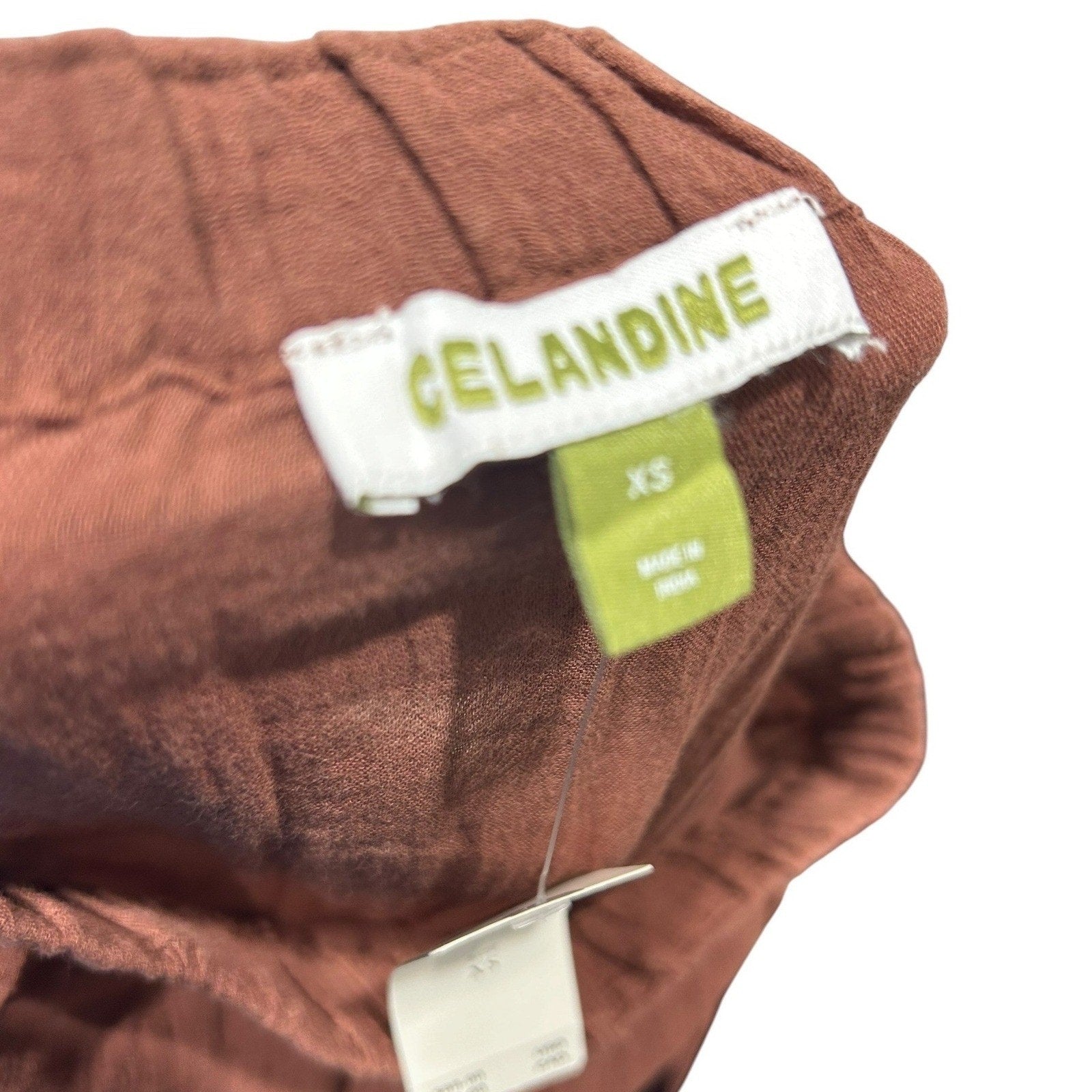 Celandine Womens Brown Textured Elastic Waist Maxi Skirt XS OB2011345 NWT