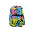 Reason Brand Peace Sign RELAX ANORAK Abstract Mesh Lined Windbreaker Men's L NEW