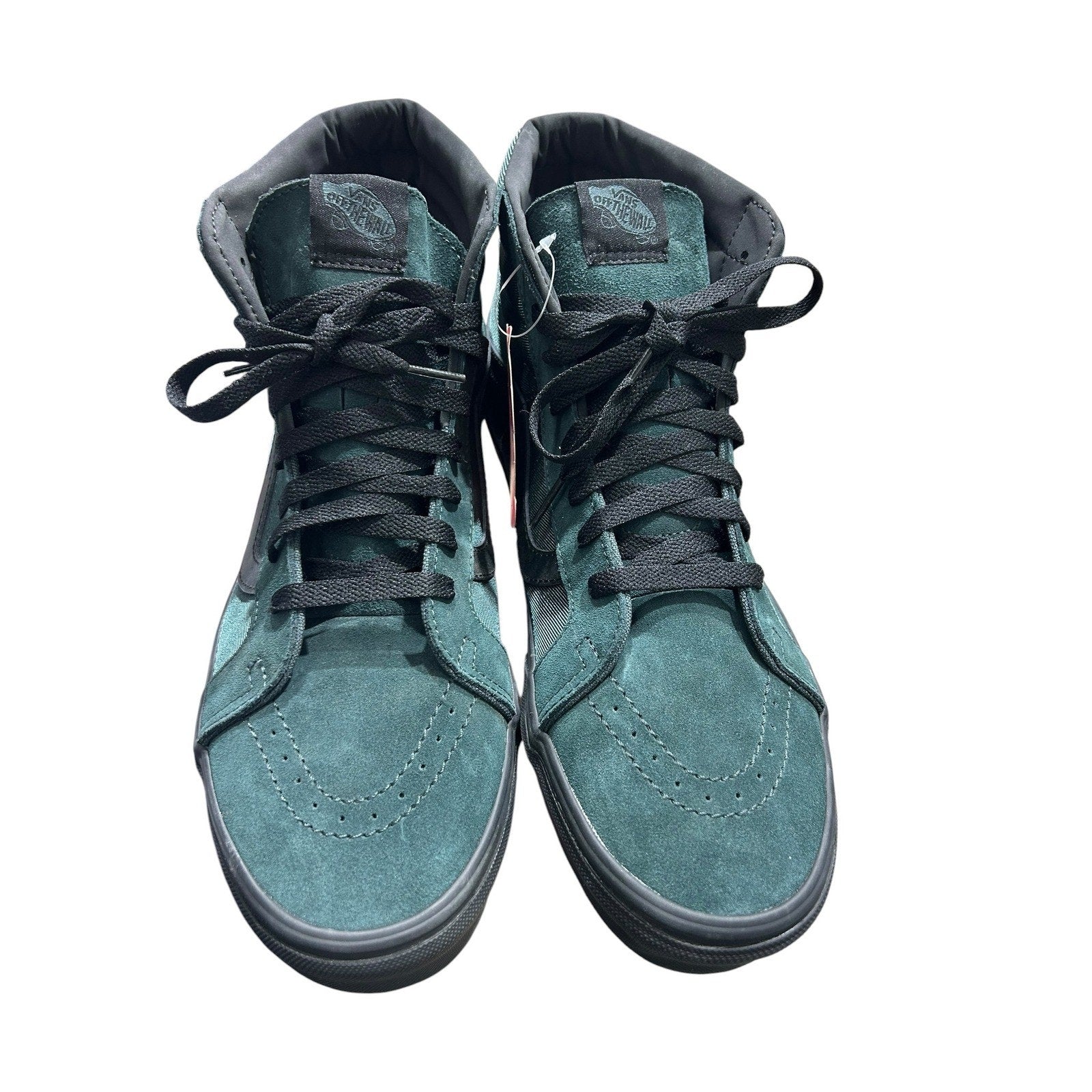 Vans Sk8-Hi Mens 12 Dark Green Black Suede High Top Skate Shoes NEW backtoschool