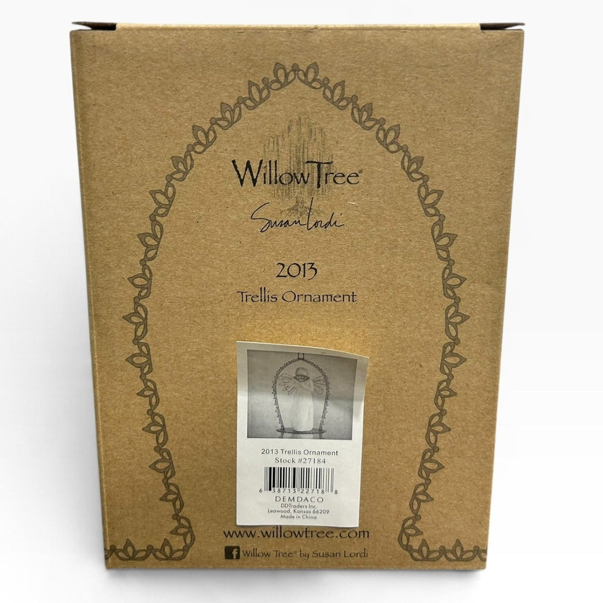 Willow Tree 2013 Trellis Ornament Susan Lordi Angel Figurine with Box 5x3