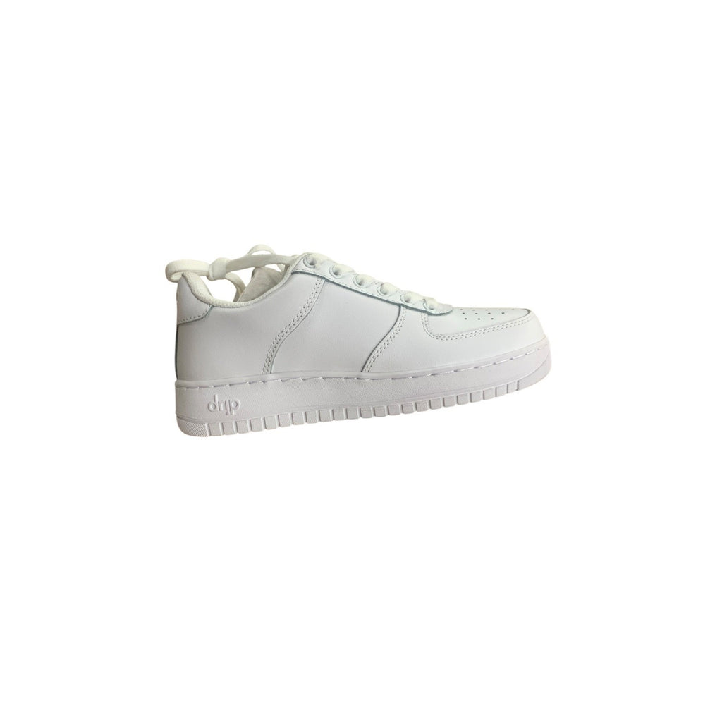 Drip Creationz White Sneakers Youth Size 4Y Lace Up Low Top Shoes Kids