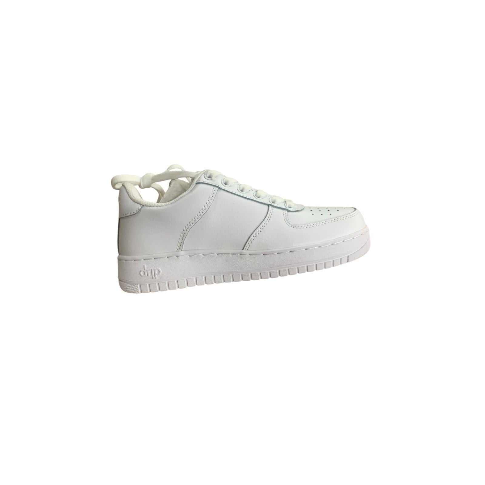Drip Creationz White Sneakers Youth Size 4Y Lace Up Low Top Shoes Kids