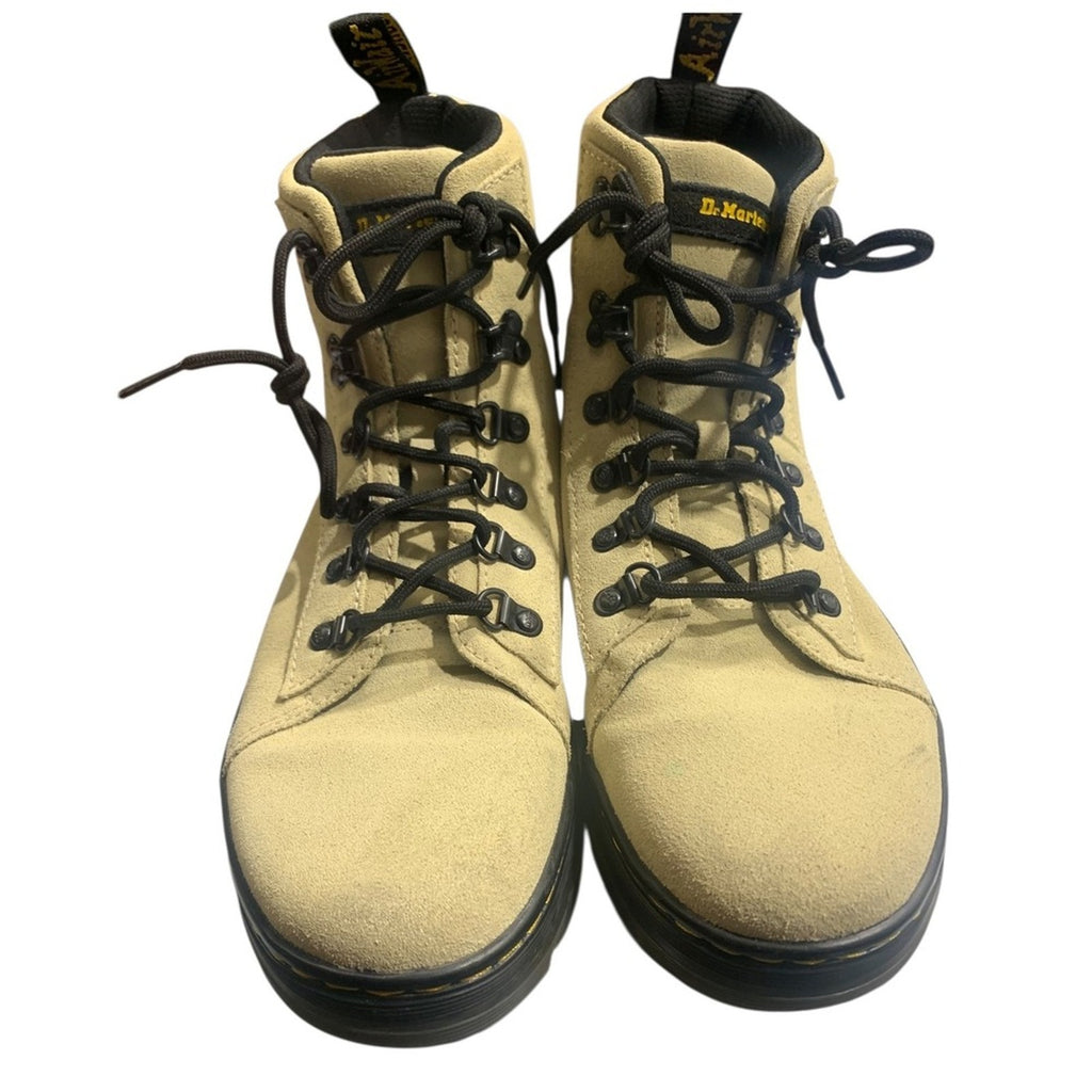 Dr. Martens AirWair Combs Suede Women's Combat Boot Cream SZ US L 9