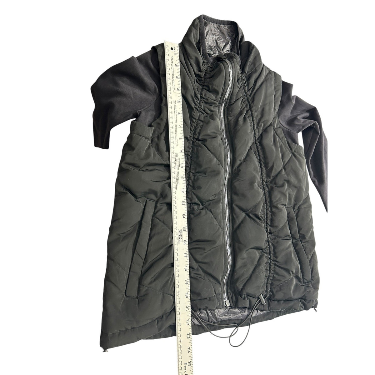 Alo Yoga Cool Breaker Hybrid Puffer Jacket Black Full Zip Thumbhole XS winter