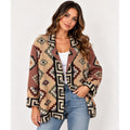 Vtg Its Outta The Bag Unge-Potch-Ket Southwest Aztec Blanket Tapestry Jacket L