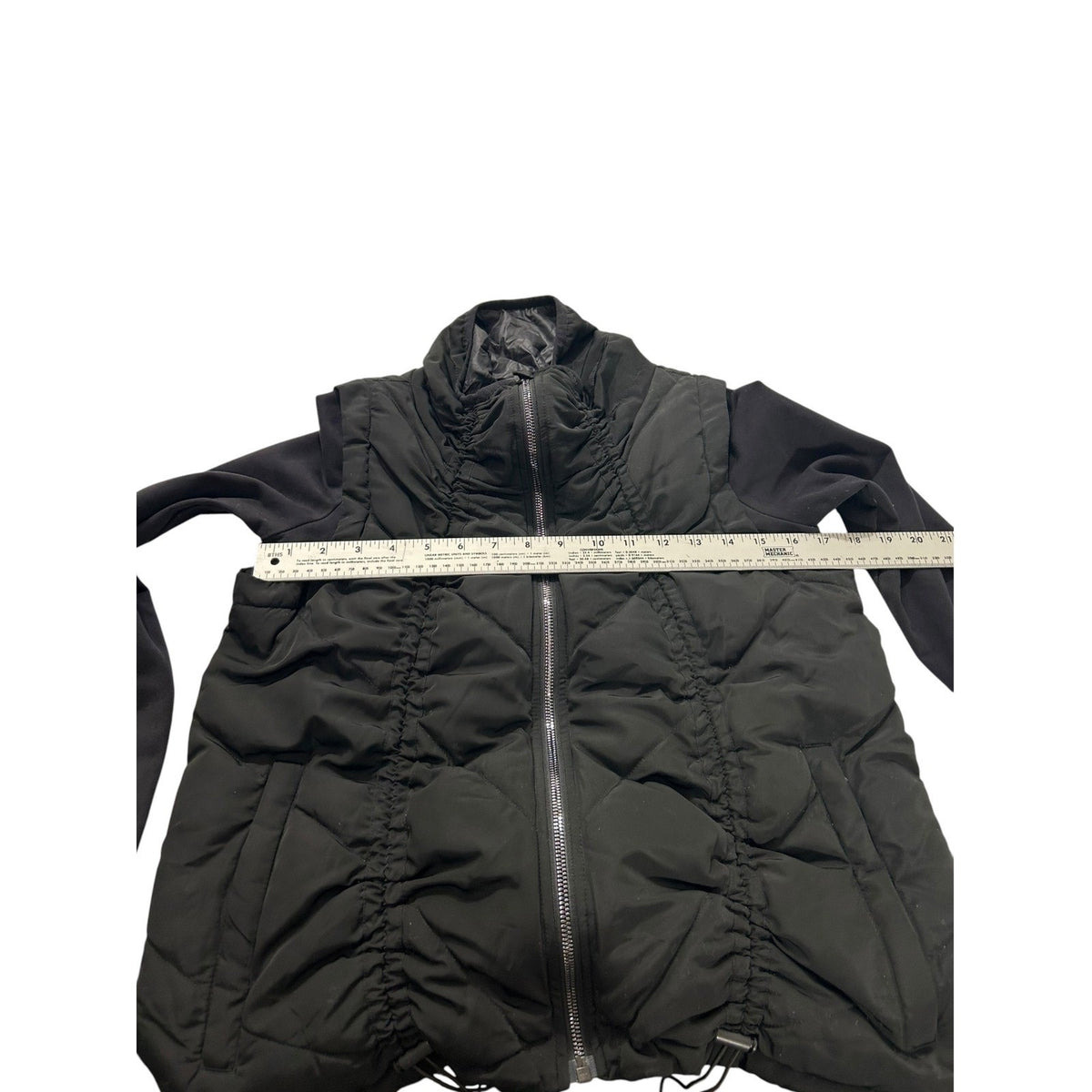 Alo Yoga Cool Breaker Hybrid Puffer Jacket Black Full Zip Thumbhole XS winter