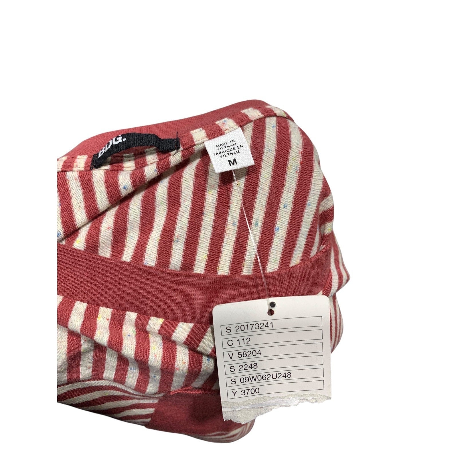 BDG Urban Outfitters Red Stripe Pocket Tee Shirt Womens M Casual Grunge Top