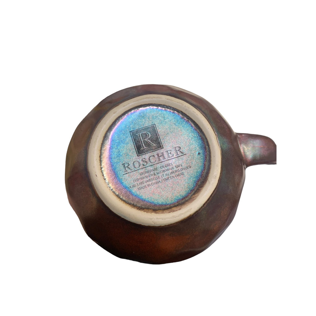 ROSHER Stoneware Mug Metallic Artisan Drip Glaze