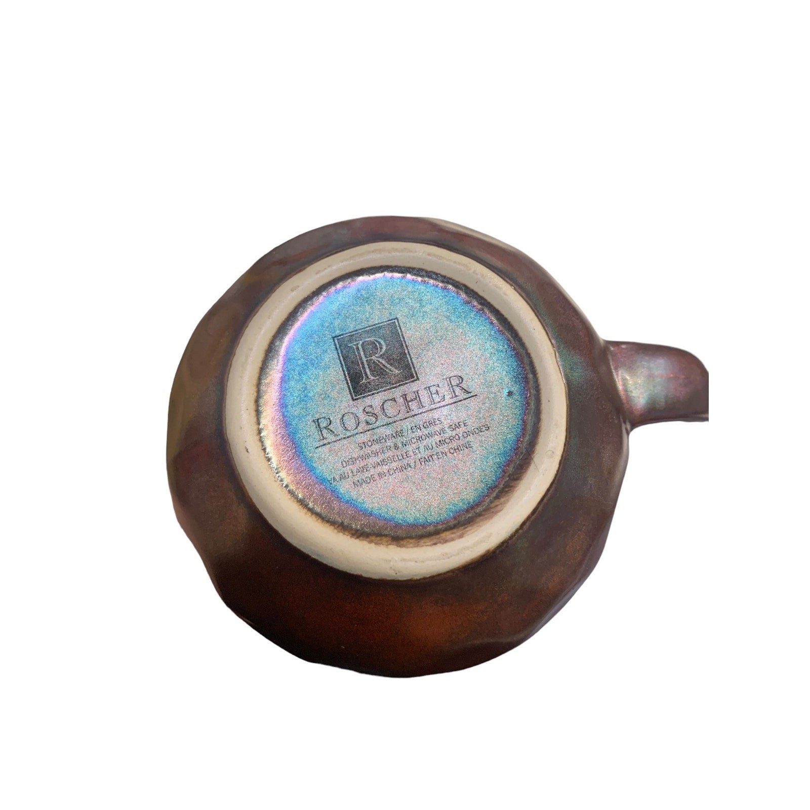 ROSHER Stoneware Mug Metallic Artisan Drip Glaze