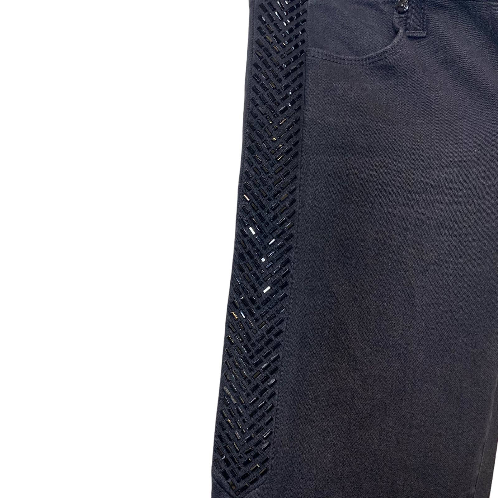Paige Verdugo Ultra Skinny Embellished Black Jeans NWT SZ 25