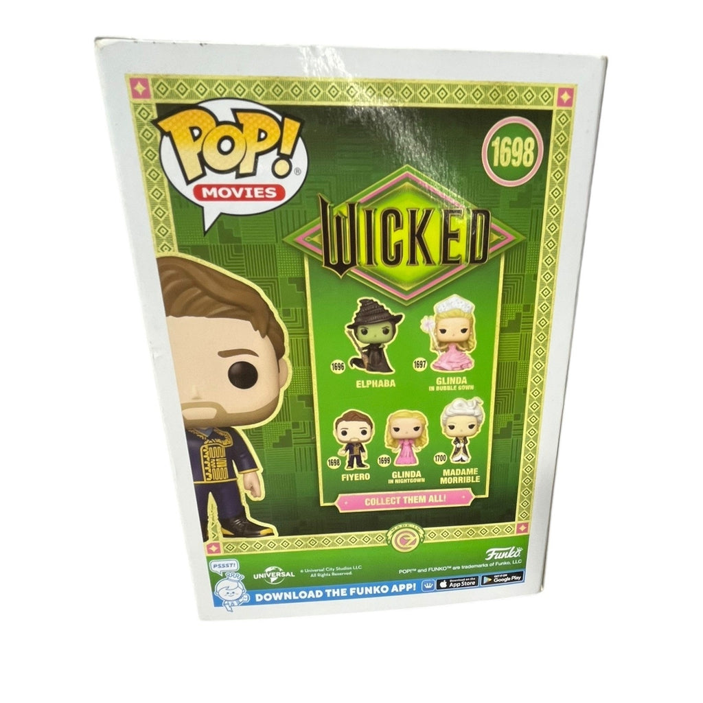 Funko Pop Movies Wicked Fiyero 1698 Vinyl Figure Blue Gold Uniform Collectible