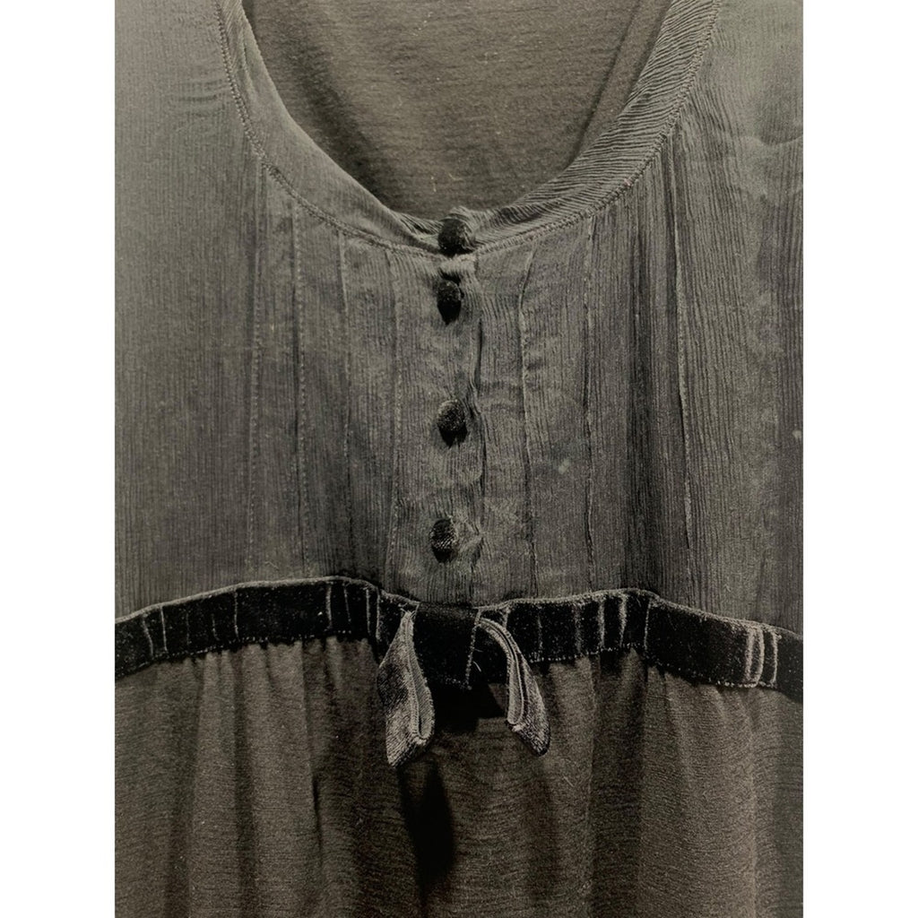 Weekend MaxMara Black Silk Blend Sheer Overlay Dress Made in Italy XL
