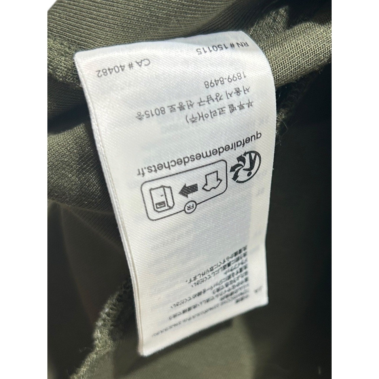 Varley Raleigh Zip Through Sweat DoubleSoft Olive Green Oversized Collar Small