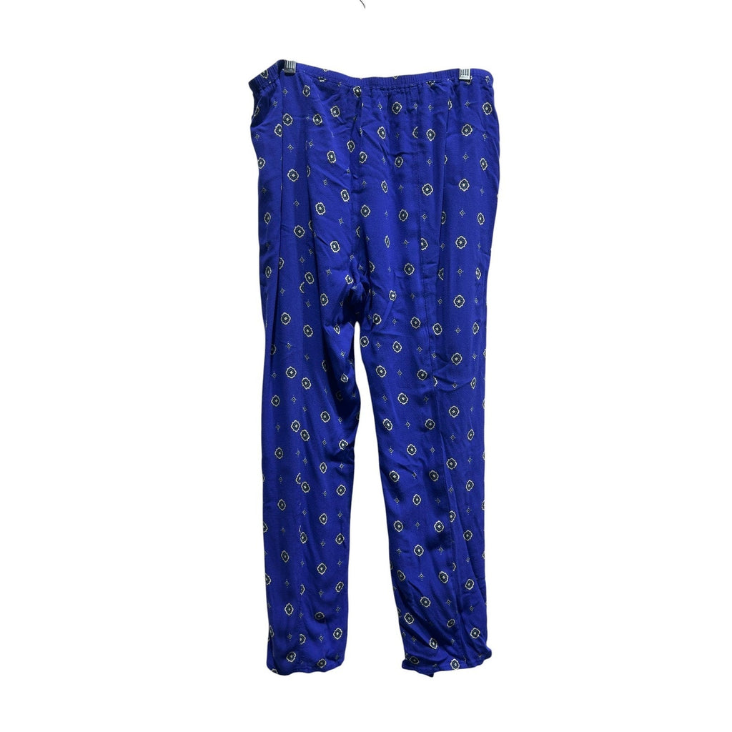 Free People Intimately Blue Medallion Print Rayon Lounge Pants Womens Size Med