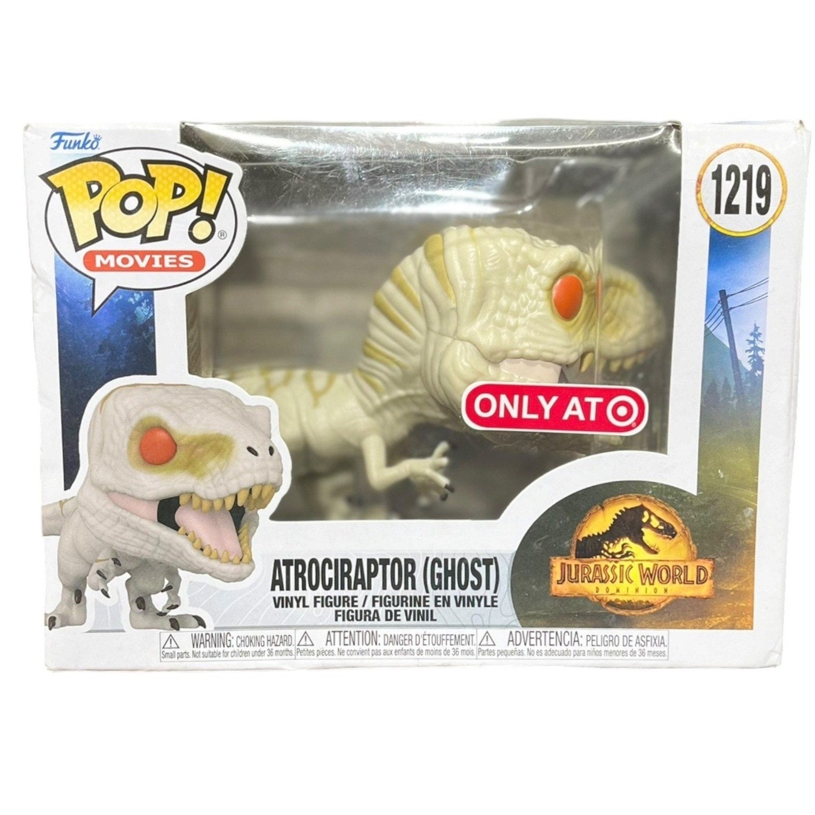 Funko Pop Jurassic World Dominion Atrociraptor Ghost 1219 Target Exclusive