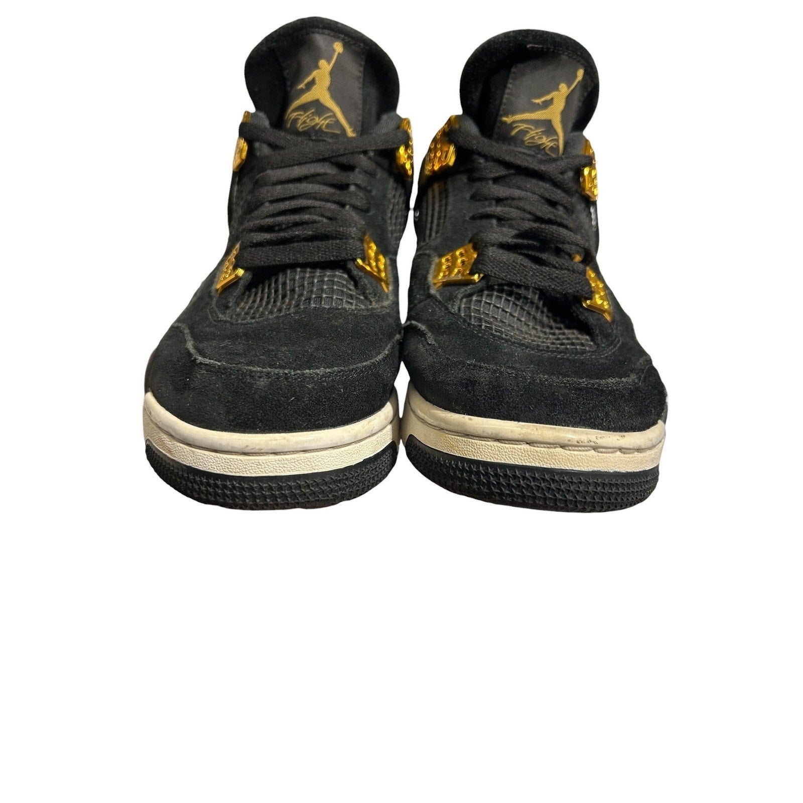 Air Jordan 4 Retro Royalty Black Metallic Gold 308497-032 Mens Size 9.5 grunge