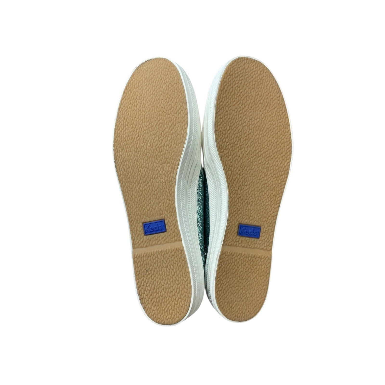 Keds for Kate Spade New York Double Decker Glitter Slip On Sneakers Blue SZ 9