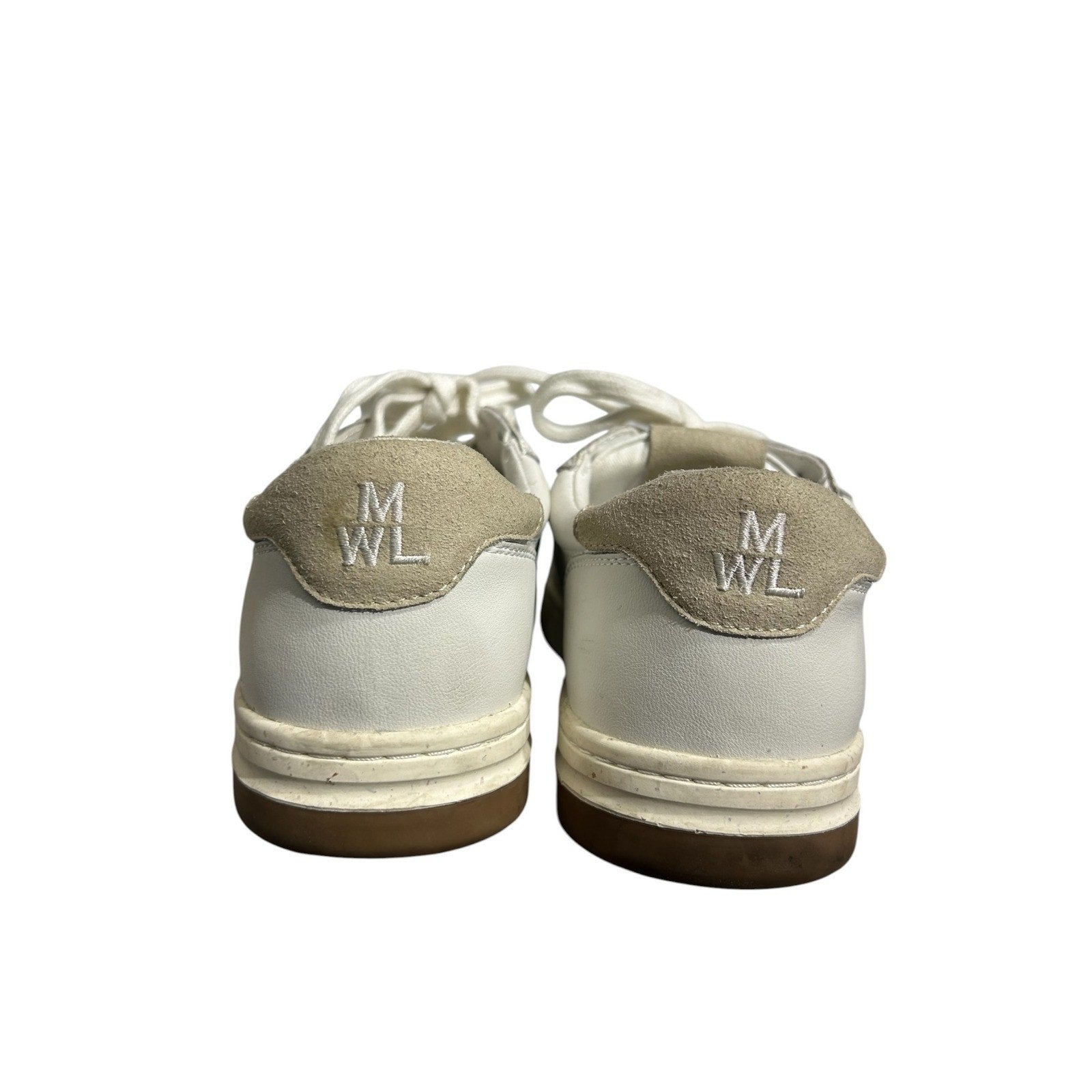 Madewell MWL Court Sneakers White Beige Leather Low Top MC696 Womens 7.5M