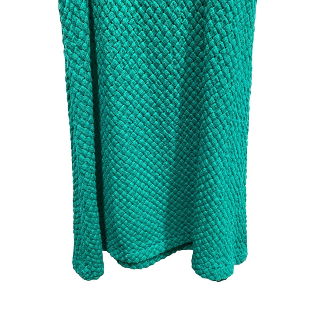 Free People Green Brown Quilted Mini Dress Boho Strappy Empire Waist Size 8