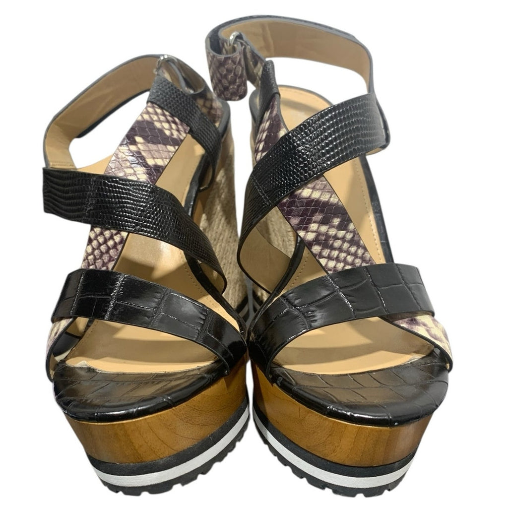 Michael Michael Kors Snakeskin Espadrill Wedges SZ 9