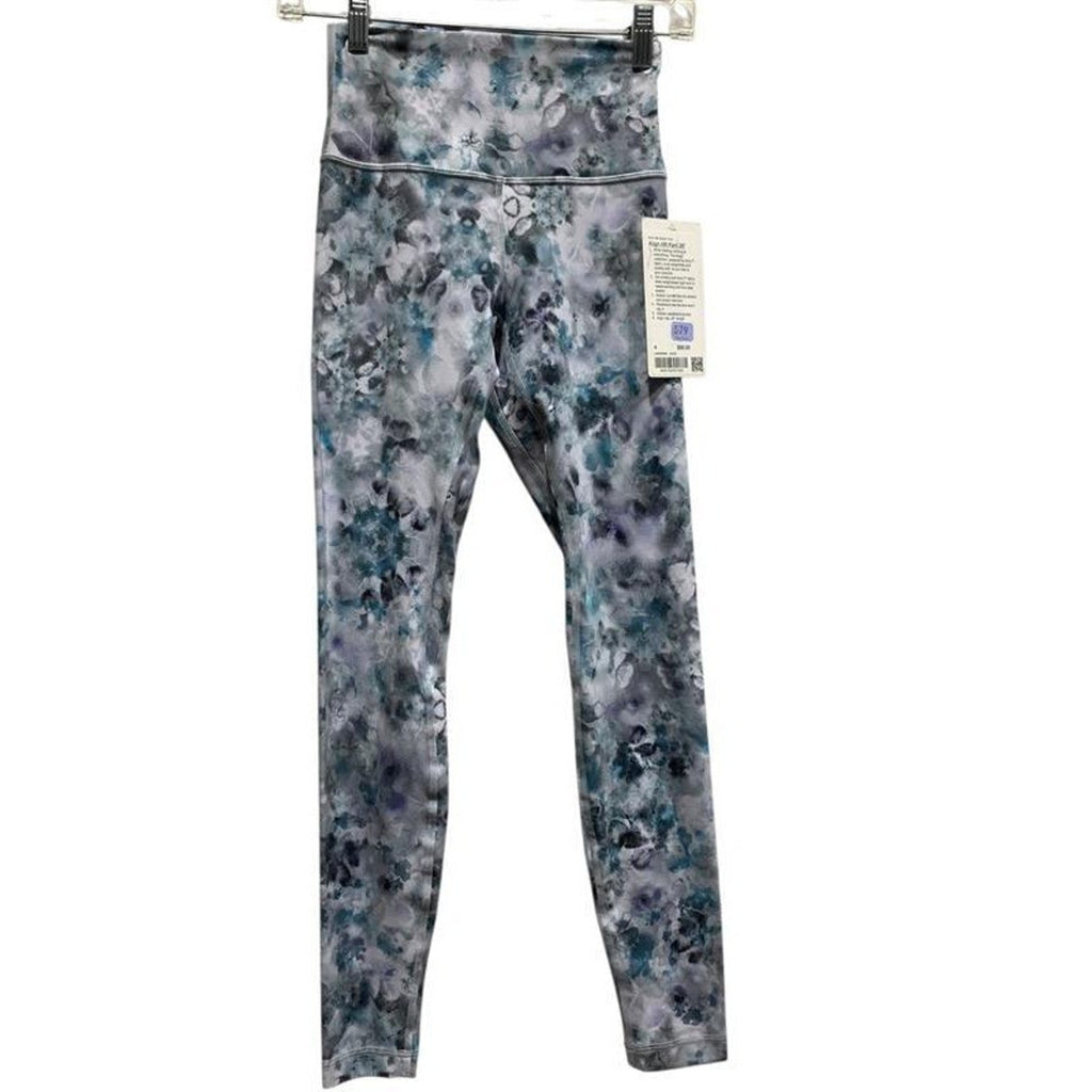 Lululemon Align High-Rise Pant 28 Kaleidofloral Multi Blue Purple LW5DM9S SZ 4