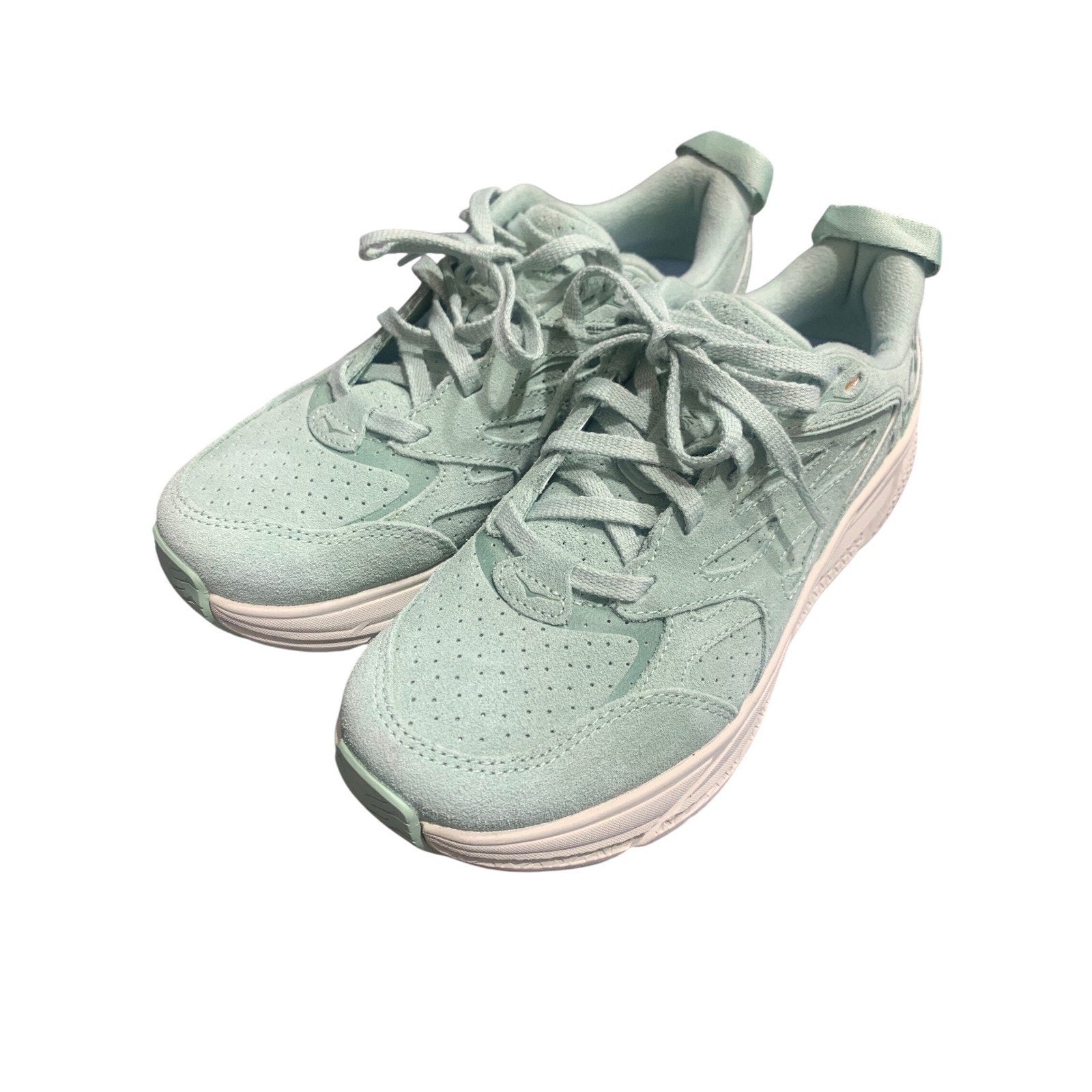 Hoka Clifton L Suede Women's Sneakers Walking Running Smoke Green US 8w US 7m