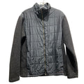 Merrell Mens Quilted Full Zip Jacket Charcoal Gray Heathered Wool Blend M