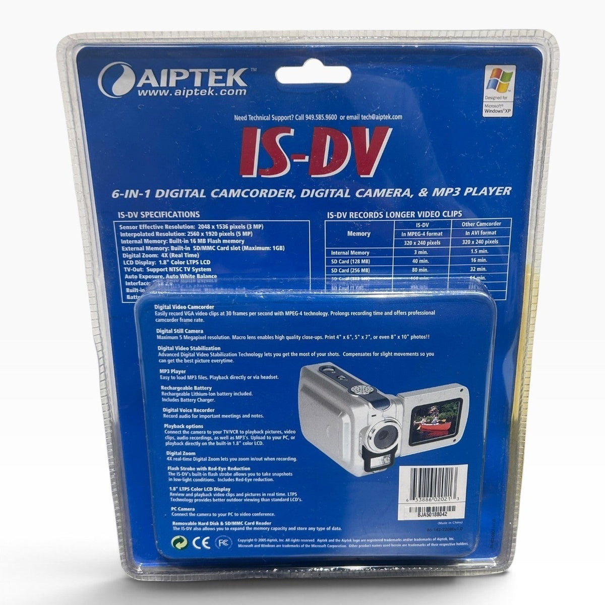 2006 Aiptek IS-DV 6-in-1 MPEG-4 Digital Camcorder 5MP Camera MP3 Player Sealed