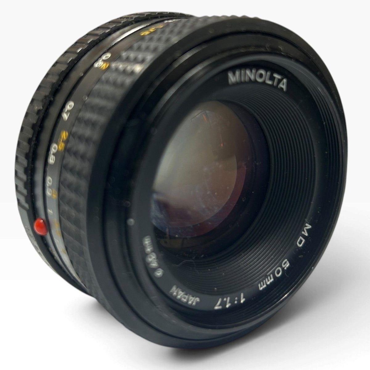 Minolta MD 50mm 1:1.7 Manual Focus Prime Lens Japan 49mm Filter 7139055 Vintage