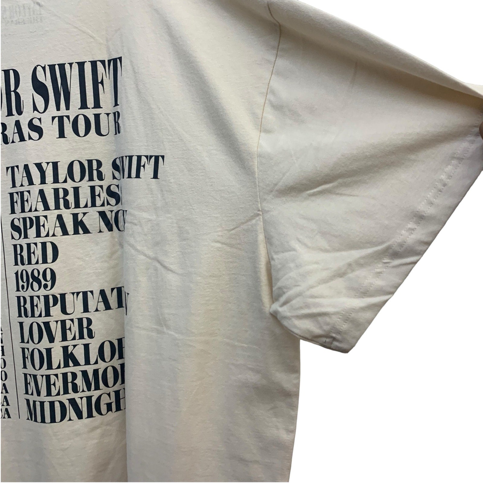 Eras Tour T-Shirt Beige - Size 4x Taylor Swift