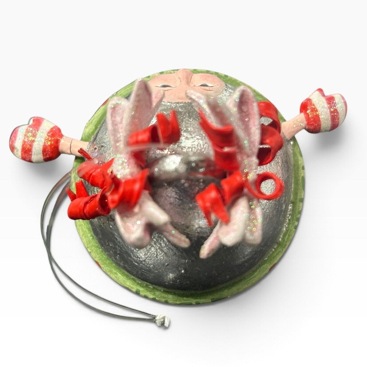 Dept 56 Patience Brewster Krinkles Mrs Jingle Bell Christmas Ornament Silver