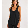 ATM Anthony Thomas Melillo Black 100% Modal Scoop Neck Tank Top Womens Size M