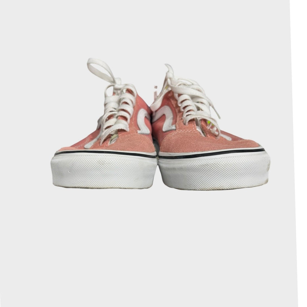 Vans Old Skool Salmon Pink Suede Canvas Skate Shoes Mens 8.5 Womens 10