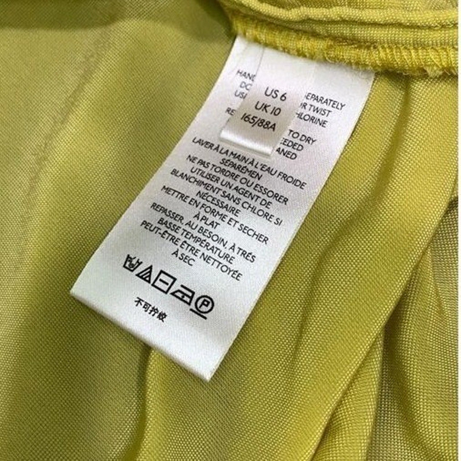 Pilcro and the Letterpress Chartreuse Green Velvet Button Down Shirt Womens 6
