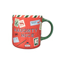 Anthropologie George & Viv Emily Taylor Naughty or Nice Christmas Mug Red Green