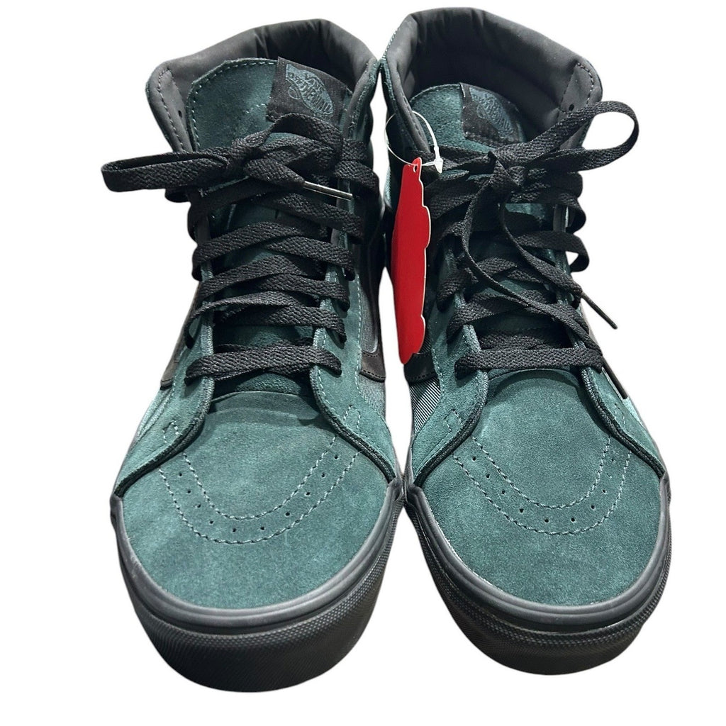 Vans Sk8-Hi Mens 12 Dark Green Black Suede High Top Skate Shoes NEW backtoschool