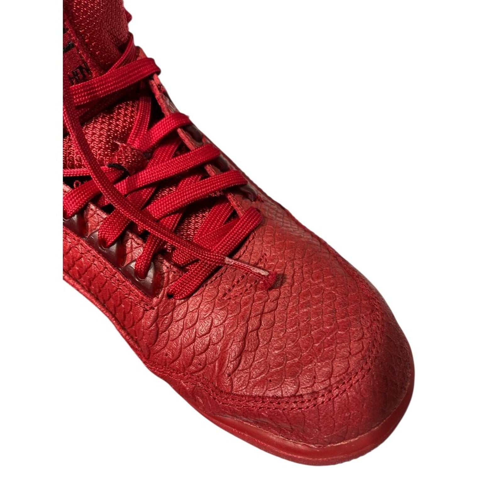 Nike Air Python Red Snakeskin Leather High Top Sneakers Men US 8 EUR 41