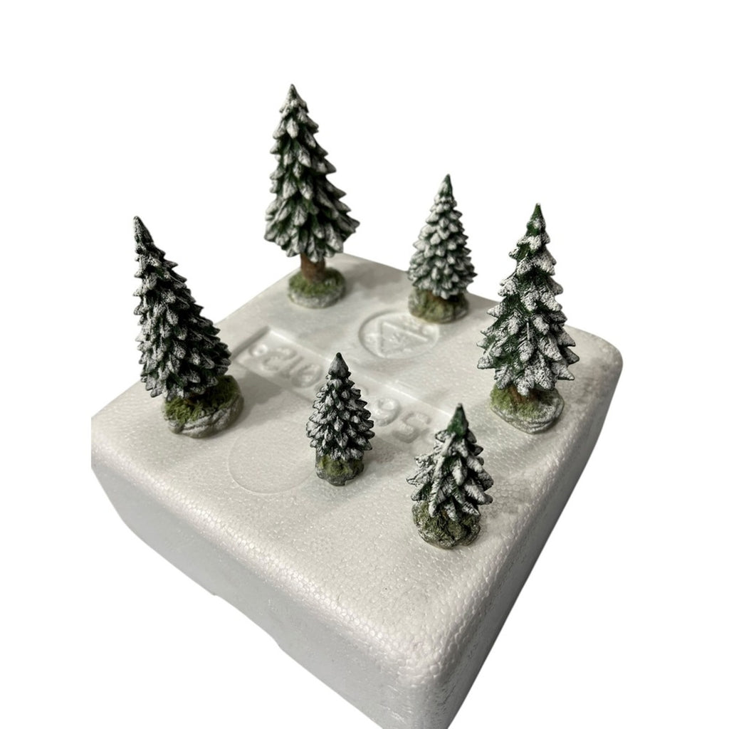 Department 56 Village Snowy Evergreens Set of 6 Small Decorative Trees