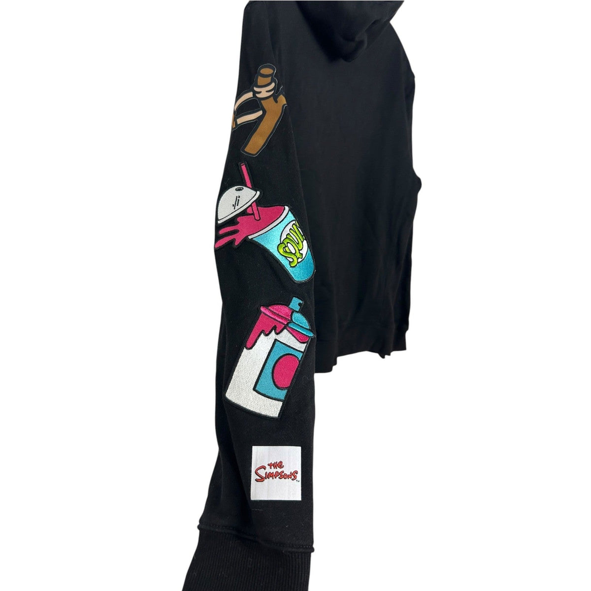 The Simpsons Bart Simpson Problem Child Black Graphic Hoodie Mens Large y2k