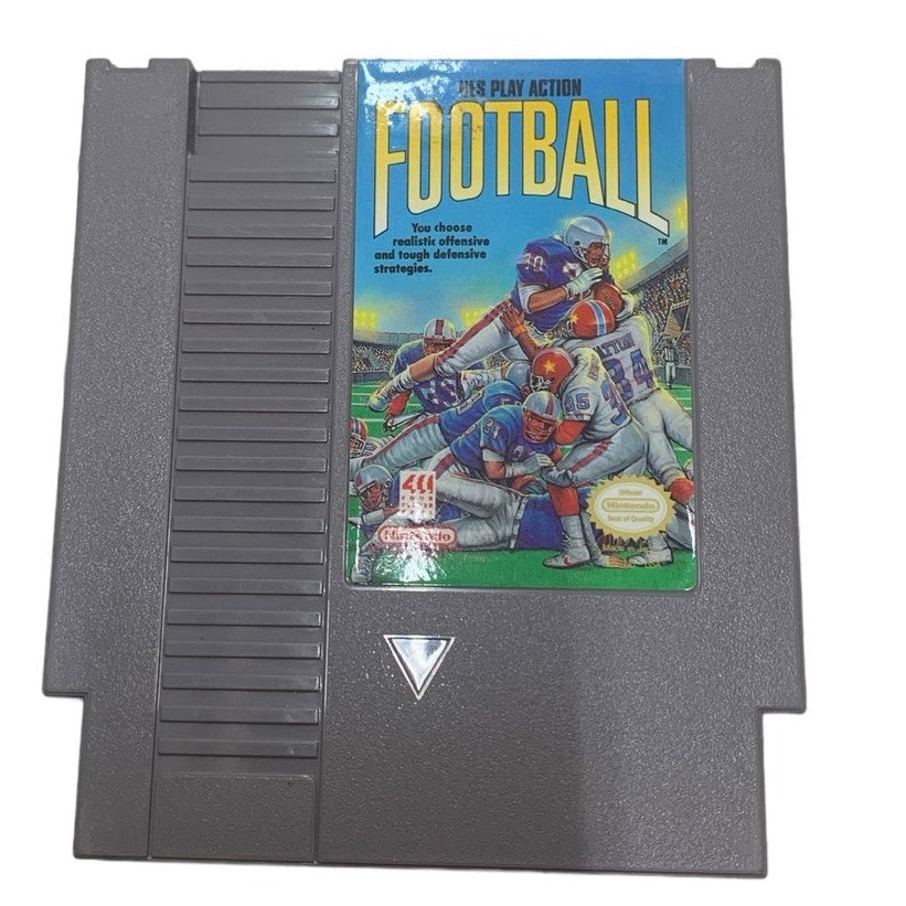 Play Action Football 1990 Nintendo Game (Untested)