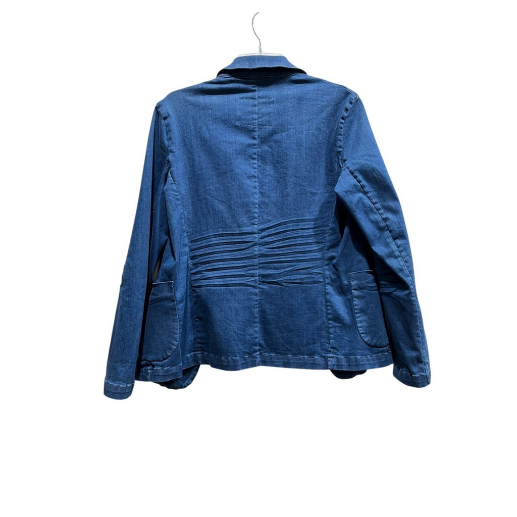 Frank & Eileen Denim Blazer Jacket Est 1947 Blue Cotton Medium M