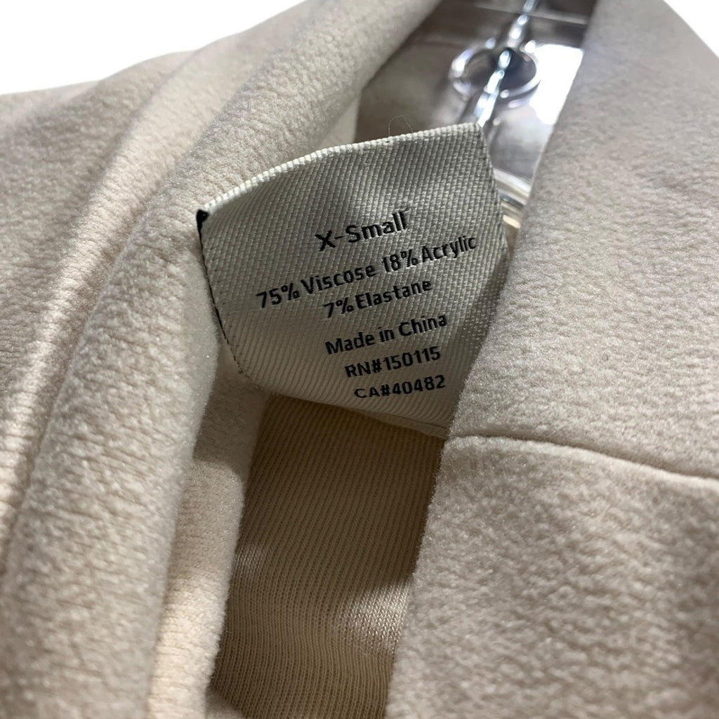 Varley Portland High Neck Midlayer Restore Jersey Pullover Cream XS  Drawstring