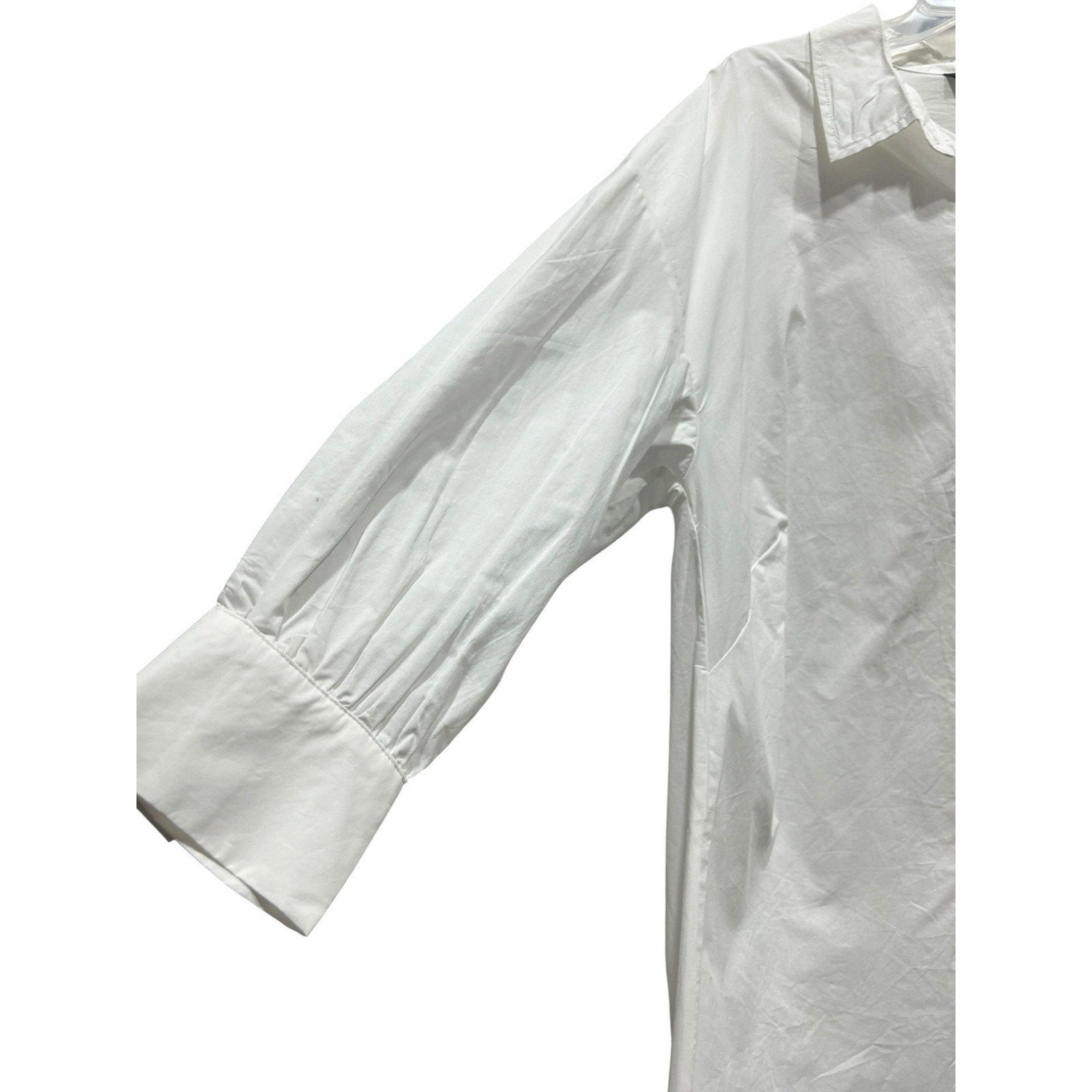 Walter Baker White Cotton Smocked Back High-Low Tunic Shirt Blouse Plus Size 2X