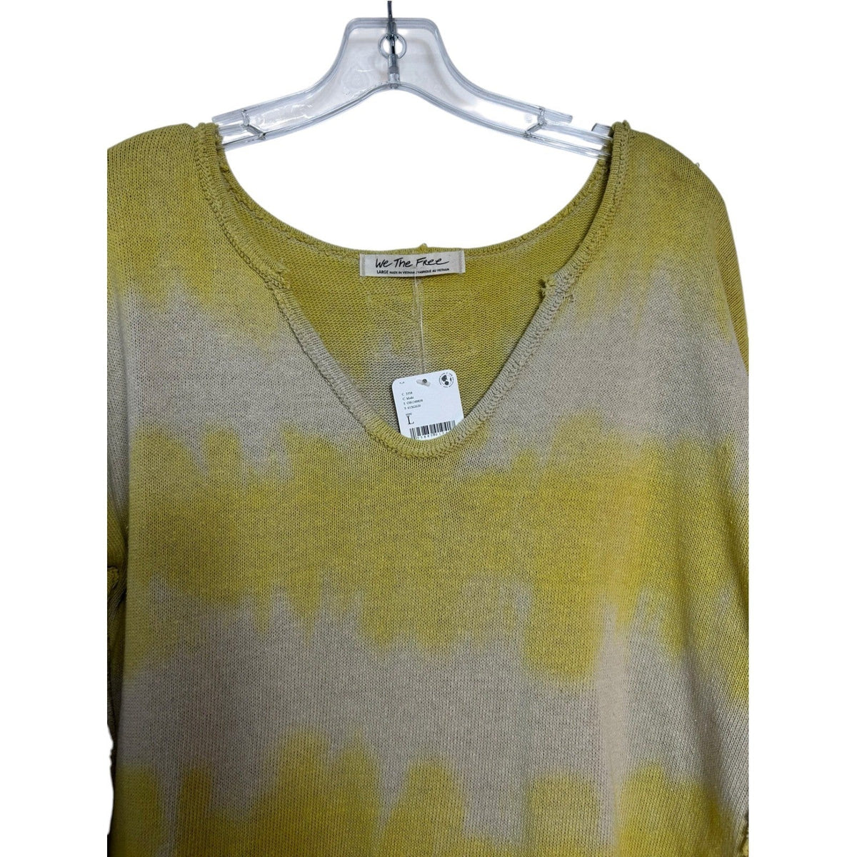 We The Free Free People Come And Get It Washed Top Khaki Yellow L OB1240838 fall