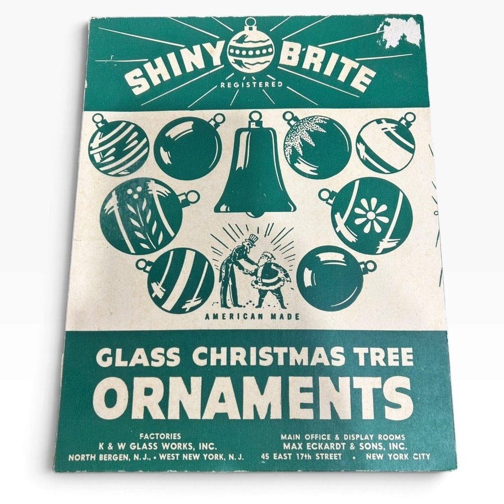 Vintage Shiny Brite Glass Christmas Ornaments Made in Japan Red Pink Set of 10