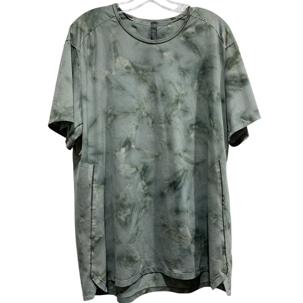 Lululemon Fast and Free Short Sleeve Tee Men's SZ XL Green tie-dye