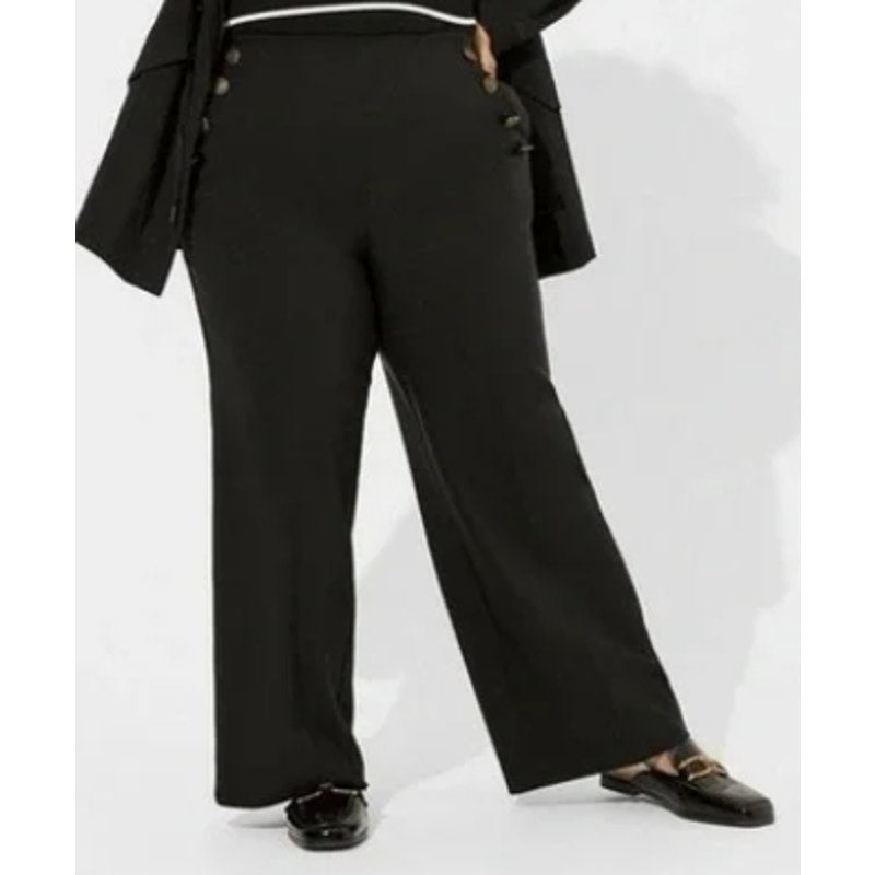 NWT Torrid Wide Leg Sharkskin HR Retro Chic Nautical Pant  SZ 24