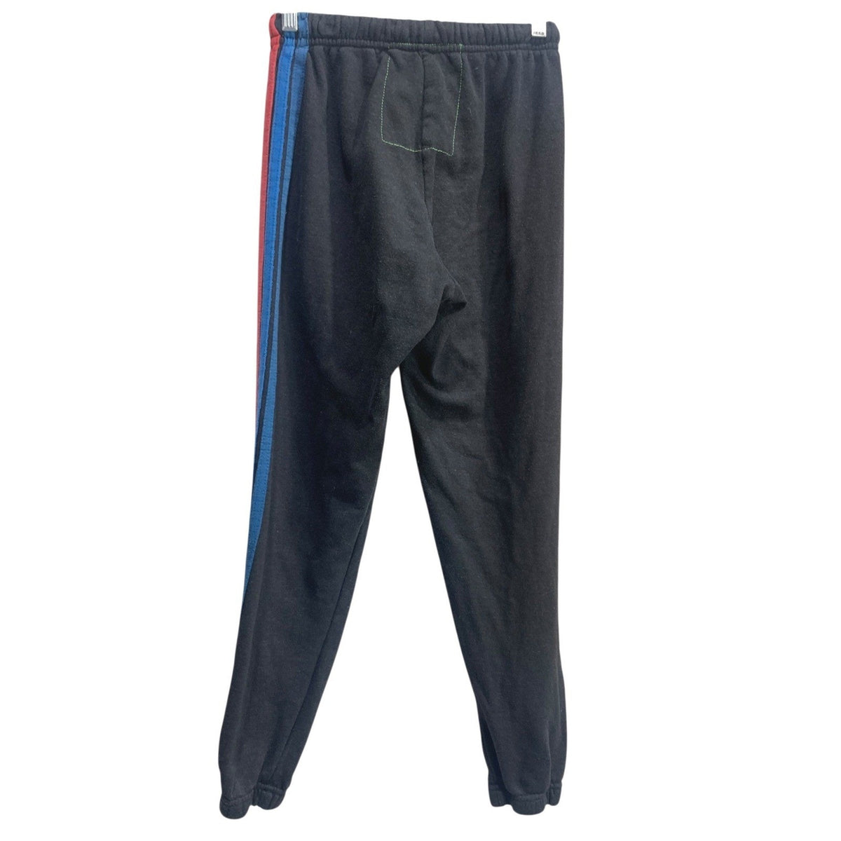 Aviator Nation Black Rainbow Stripe Sweatpants Joggers Logo Drawstring XS